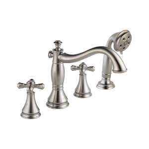 DT4797SSLHP/DR4707/DH695SS Cassidy Deck Mount With Handshower Tub Faucet - Brilliance Stainless DT4797SSLHP/DR4707/DH695SS Cassidy Deck Mount With Handshower Tub Faucet - Brilliance Stainless