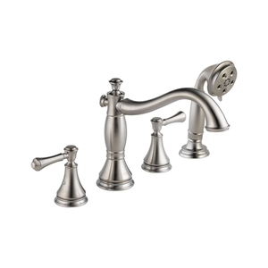 DT4797SSLHP/DR4707/DH697SS Cassidy Deck Mount With Handshower Tub Faucet - Brilliance Stainless DT4797SSLHP/DR4707/DH697SS Cassidy Deck Mount With Handshower Tub Faucet - Brilliance Stainless