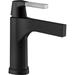 Delta Faucet D574TCSDST Matte Black / Chrome Single Hole Bathroom Sink Faucet