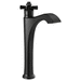 Delta Faucet D756BLLHPDST/DH562BL Matte Black Vessel Filler Bathroom Sink Faucet