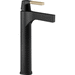 Delta Faucet D774GZDST Matte Black / Champagne Bronze Vessel Filler Bathroom Sink Faucet