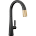 Delta Faucet D9191TLGZPRDST Matte Black / Champagne Bronze Single Handle Kitchen Faucet