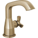 Delta Faucet D576CZLPULHPDST/DH551CZ Brilliance Champagne Bronze Single Hole Bathroom Sink Faucet