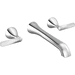 Delta Faucet DT3545LFPRWL Lumicoat Chrome Wall Mount Bathroom Sink Faucet