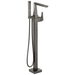 Delta Faucet DT4743KSFL/DR4700FL Black Stainless Freestanding Tub Filler