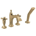 Delta Faucet DT4756CZLHP/DH570CZ/DR4707 Brilliance Champagne Bronze Deck Mount Tub Faucet With Handshower