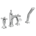 Delta Faucet DT4756LHP/DH570/DR4707 Chrome Deck Mount Tub Faucet With Handshower