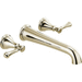 Delta Faucet DT5797PNWL/DR3500WL Brilliance Polished Nickel Wall Mount Tub Faucet