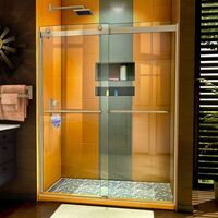  Sapphire Shower Door - Sliding Shower Door - Brushed Nickel