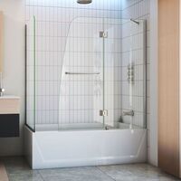  Aqua Shower Door - Swing Shower Door - Brushed Nickel