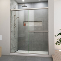  Alliance Pro BG Shower Door - Sliding Shower Door - Brushed Nickel