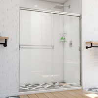  Alliance Pro BG Shower Door - Sliding Shower Door - Brushed Nickel