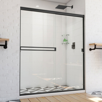  Alliance Pro BG Shower Door - Sliding Shower Door - Satin Black