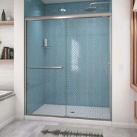  Alliance Pro HV Shower Door - Sliding Shower Door - Brushed Nickel