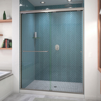  Alliance Pro HV Shower Door - Sliding Shower Door - Brushed Nickel