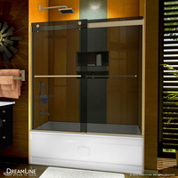  Sapphire Tub & Shower - Sliding Shower Door - Brushed Nickel