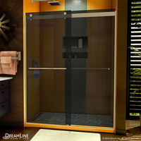  Sapphire Shower Door - Sliding Shower Door - Brushed Nickel
