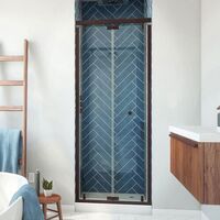  Butterfly-S Shower Door - Sliding Shower Door - Oil Rubbed Bronze
