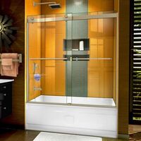  Sapphire Tub & Shower - Sliding Shower Door - Brushed Nickel