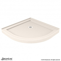  SlimLine Single Threshold Up To 42" Shower Base - Biscuit