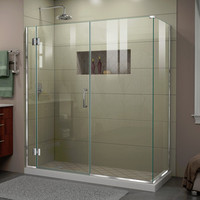  Unidoor-X Shower Door - Swing Shower Door - Chrome