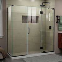  Unidoor-X Shower Door - Swing Shower Door - Satin Black