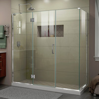  Unidoor-X Shower Door - Swing Shower Door - Chrome