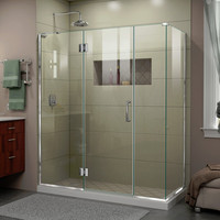  Unidoor-X Shower Door - Swing Shower Door - Chrome