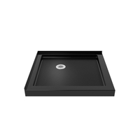  SlimLine Single Threshold Up To 42" Shower Base - Black