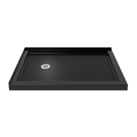  SlimLine Double Threshold Shower Base - Black