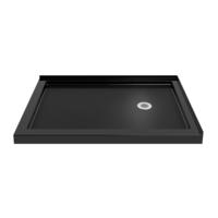  SlimLine Double Threshold Shower Base - Black