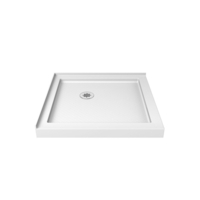  SlimLine Single Threshold Up To 42" Shower Base - White