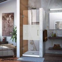  Unidoor Shower Door - Swing Shower Door - Brushed Nickel