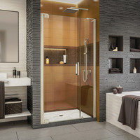  Elegance-LS Shower Door - Swing Shower Door - Brushed Nickel