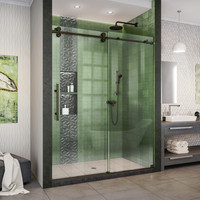  Enigma-XO Shower Door - Sliding Shower Door - Oil Rubbed Bronze