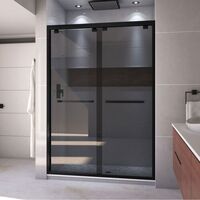  Encore Shower Door - Sliding Shower Door - Satin Black