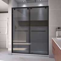  Encore Shower Door - Sliding Shower Door - Satin Black
