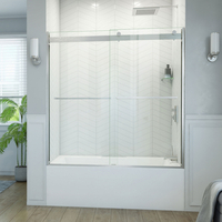  Essence-H Tub & Shower - Sliding Shower Door - Brushed Nickel