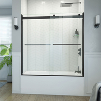  Essence-H Tub & Shower - Sliding Shower Door - Satin Black