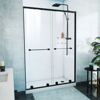  Harmony Shower Door - Sliding Shower Door - Satin Black