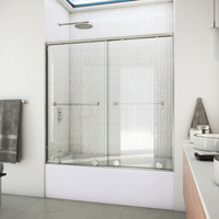  Harmony Tub & Shower - Sliding Shower Door - Brushed Nickel