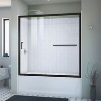  Infinity-Z Tub & Shower - Sliding Shower Door - Satin Black