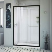  Infinity-Z Shower Door - Sliding Shower Door - Satin Black