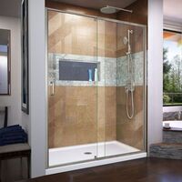  Flex Shower Door - Swing Shower Door - Brushed Nickel