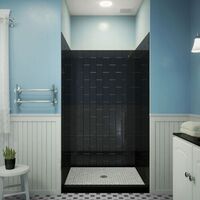  QWALL-VS Standard Enclosure Shower Enclosure - Black