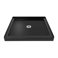  SlimLine Single Threshold Up To 42" Shower Base - Black