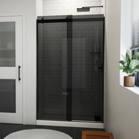  Sapphire-V Shower Door - Sliding Shower Door - Satin Black