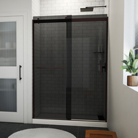  Sapphire-V Shower Door - Sliding Shower Door - Oil Rubbed Bronze
