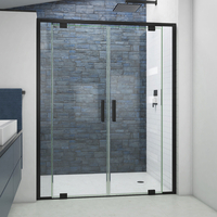  Terrace Shower Door - Sliding Shower Door - Satin Black