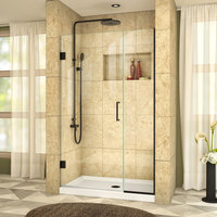  Enigma Shower Door - Swing Shower Door - Black